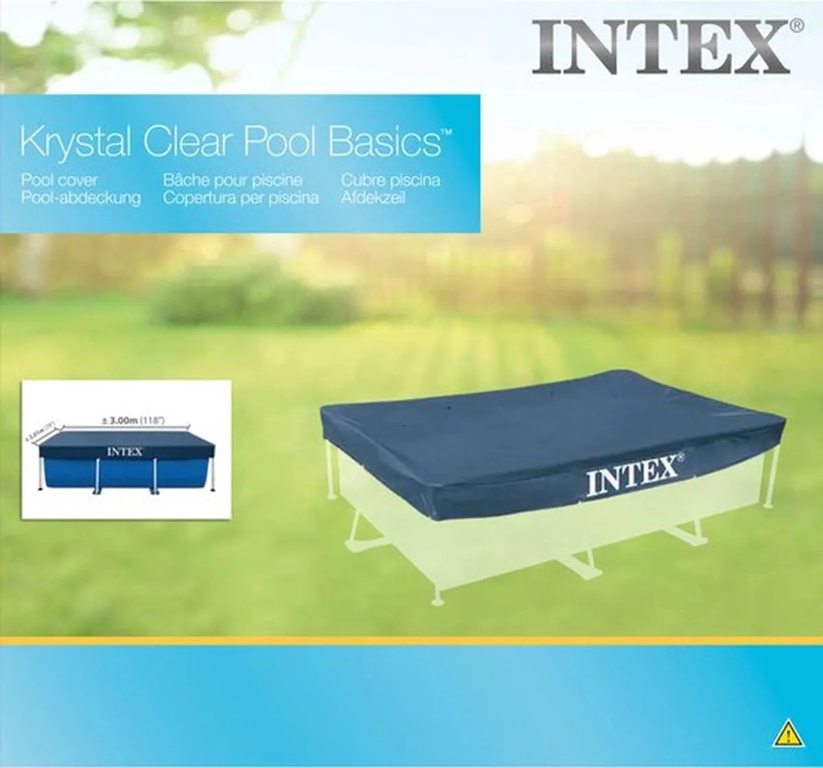 Intex 28038 Framebad Afdekzeil 300x200cm - Grijs