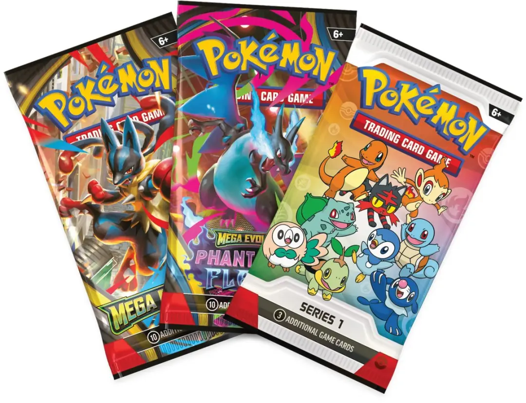 Pokémon First Partner Illustration Collection 1 TCG - 3 Boosters + Promo + Stickers
