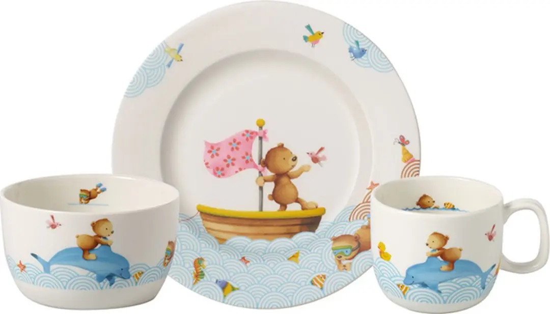 Villeroy & Boch Happy as a Bear Kinderservies 3-delig - Wit