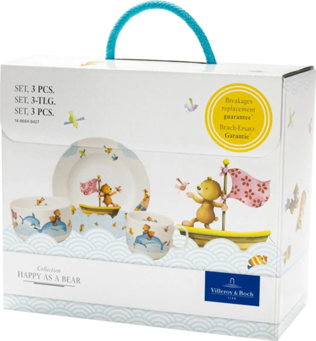 Villeroy & Boch Happy as a Bear Kinderservies 3-delig - Wit