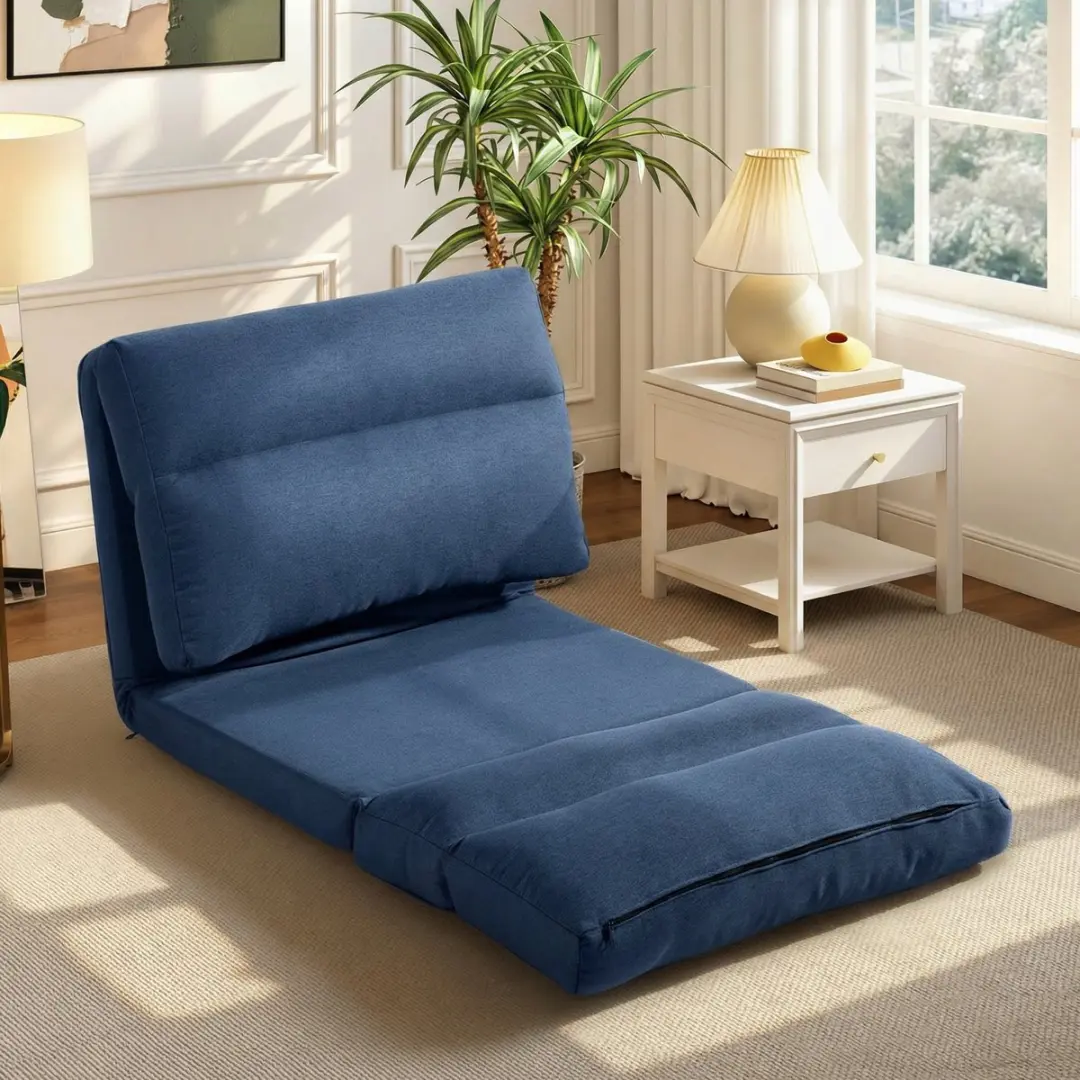 Homcom Vloerstoel - Blauw