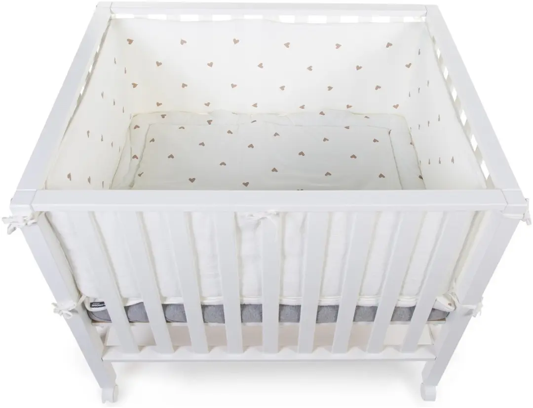 Childhome Parkomranding 35x340cm Jersey + Mousseline - Hearts