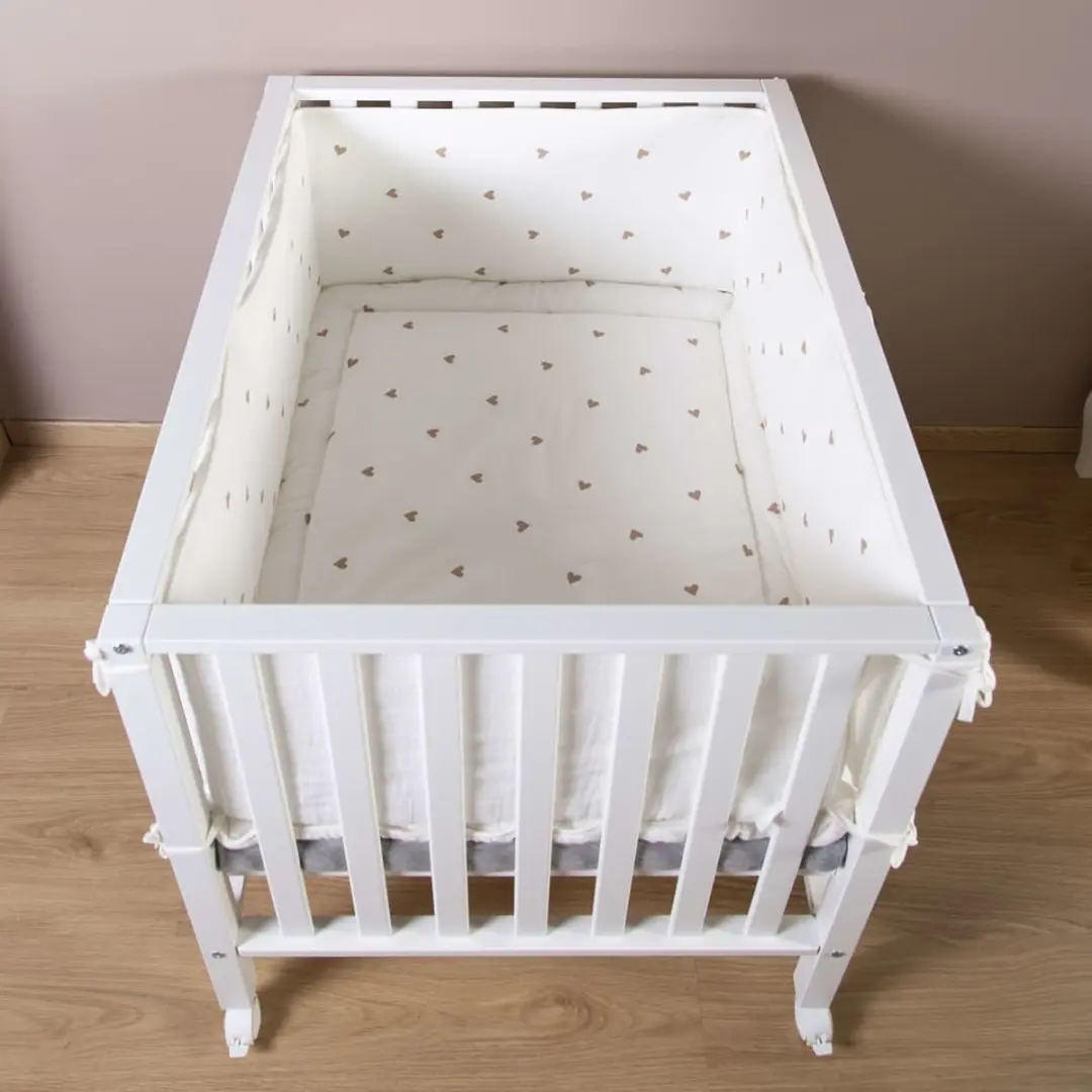 Childhome Parkomranding 35x340cm Jersey + Mousseline - Hearts