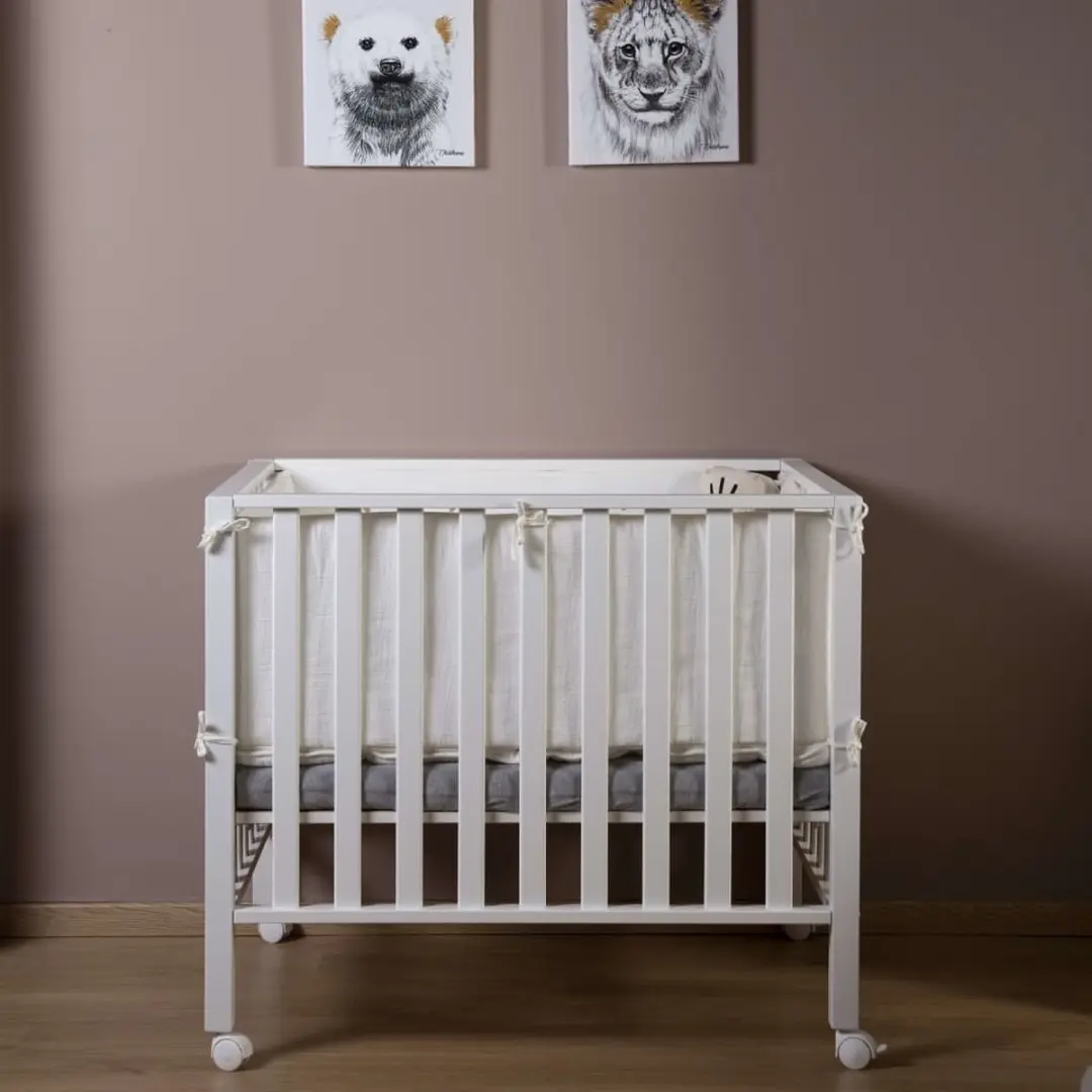 Childhome Parkomranding 35x340cm Jersey + Mousseline - Hearts