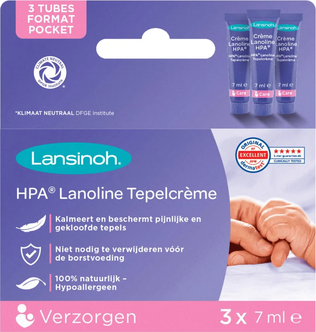 Lansinoh Lanoline Pocket Tepelcrème - 3x7ml - afbeelding 6 van 6