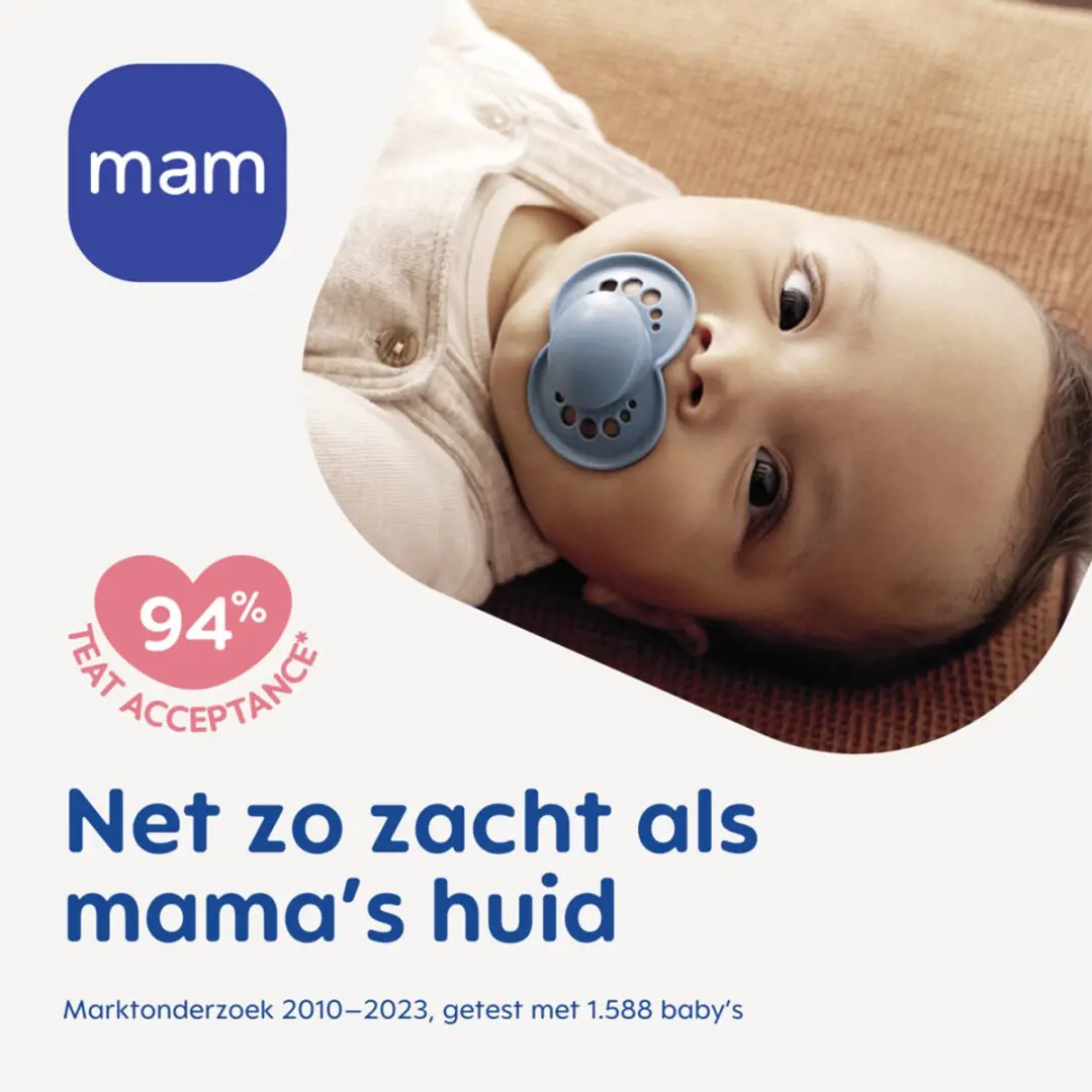 MAM Original Pure Silikon Fopspeen 16+ Roze - 2 Stuks
