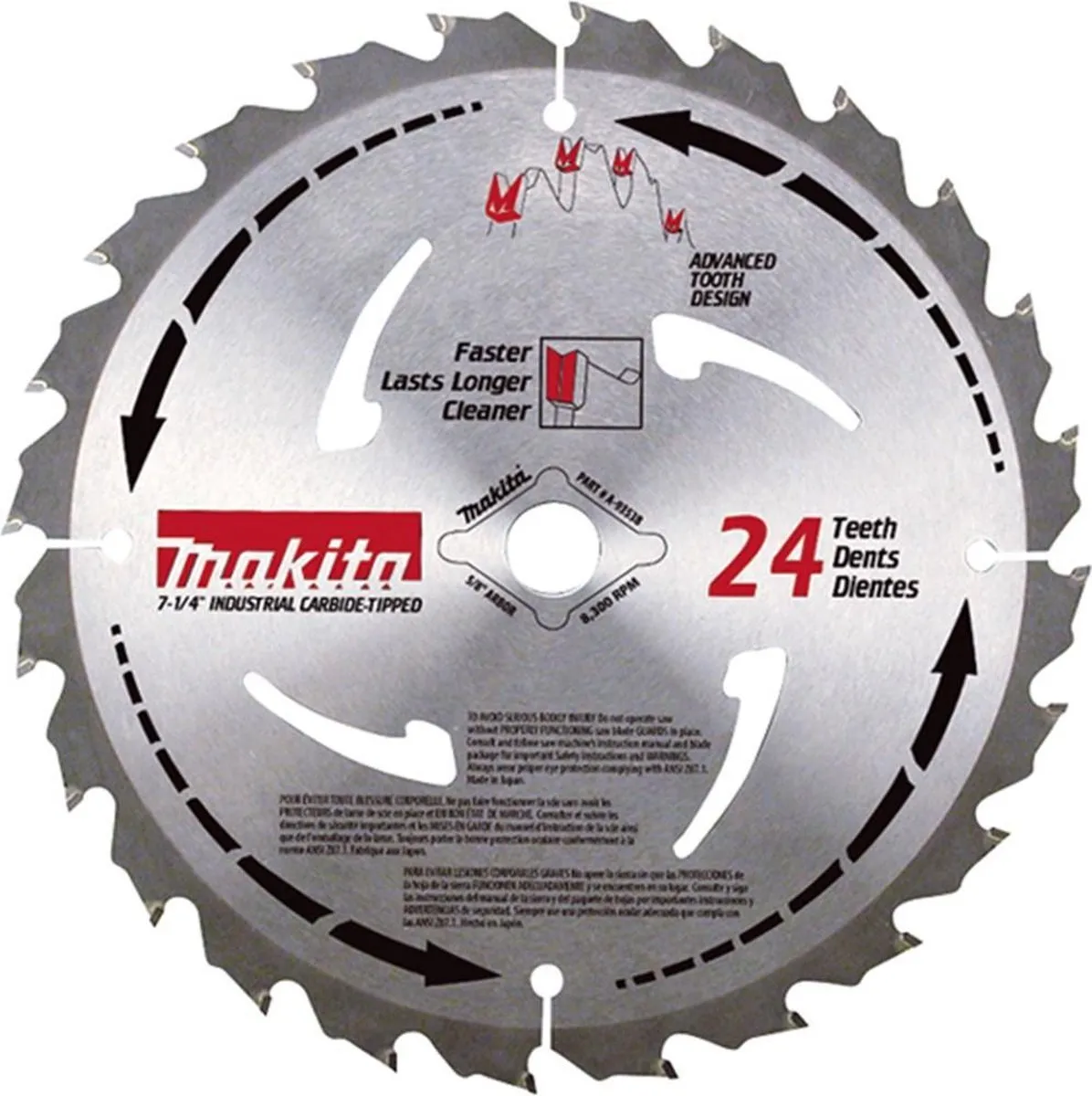 Makita Mforce Cirkelzaagblad B-08062 - Ø190mm 24T