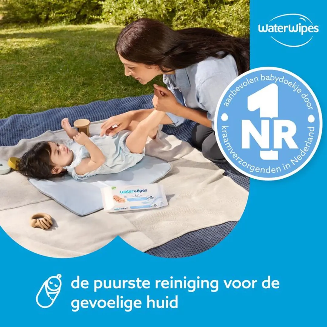 WaterWipes Babydoekjes 120 Stuks - 99,9% Water