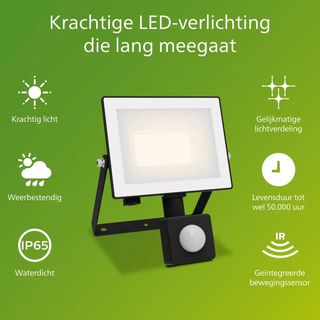 Philips Lois Floodlight 50W - Zwart - afbeelding 6 van 6