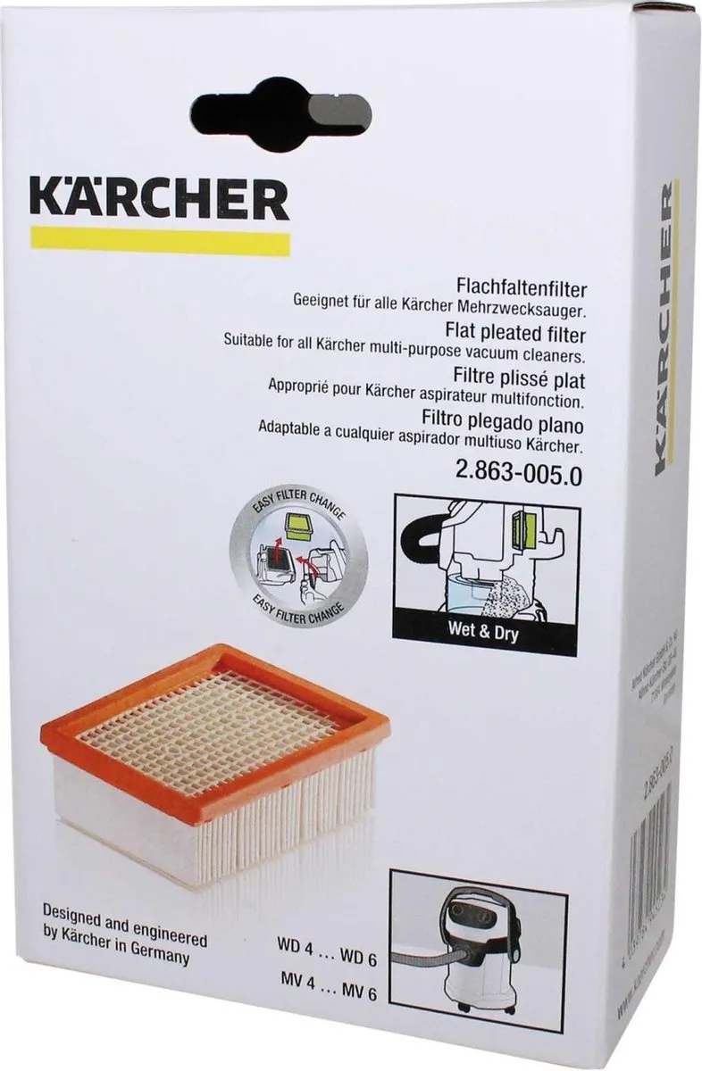Kärcher Vlakfilter MV/WD 2.863-005.0 - 1 Stuk