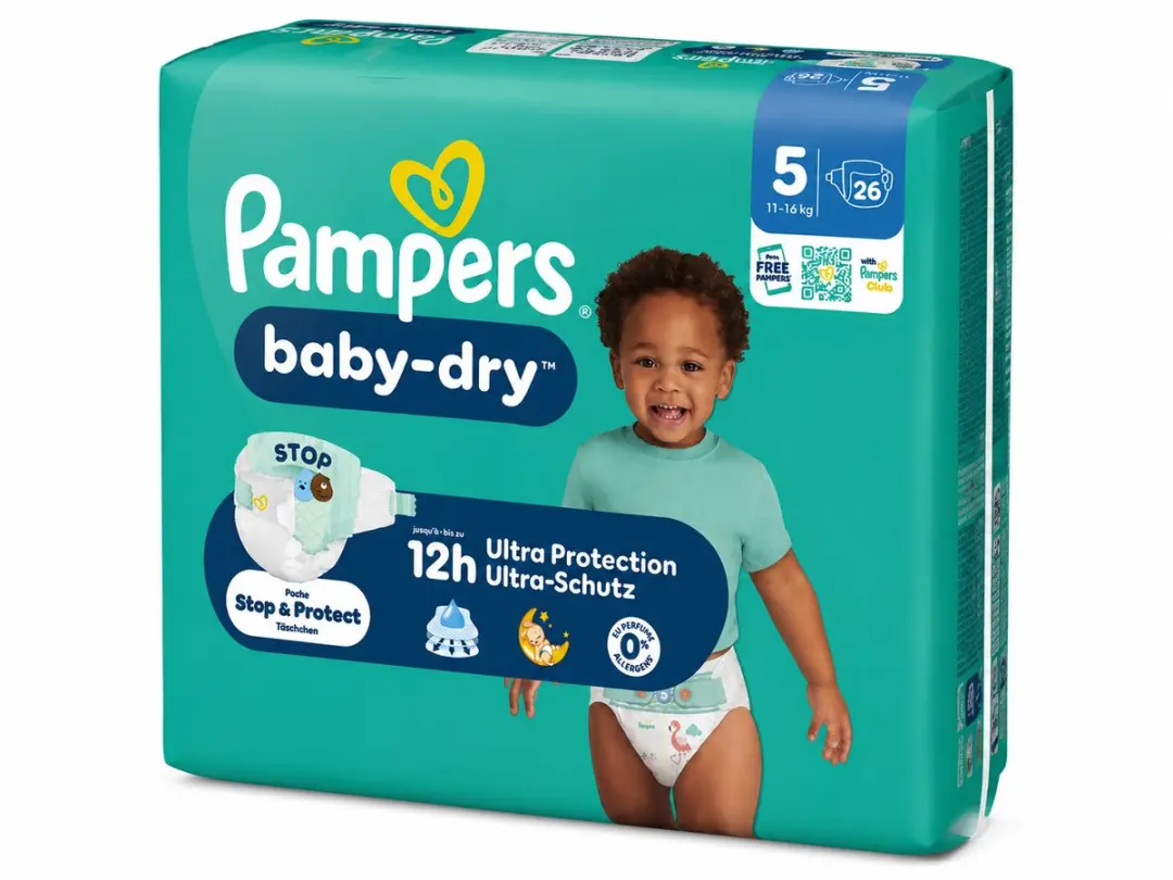 Pampers Baby-Dry Luiers Maat 5 11-16kg - 26 Stuks
