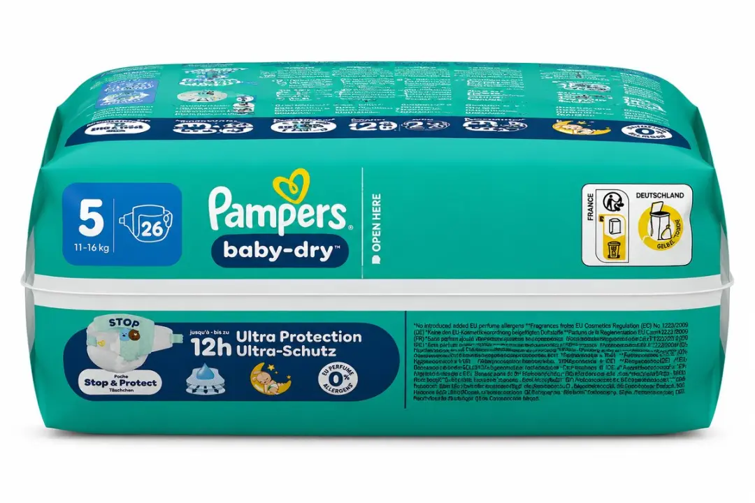 Pampers Baby-Dry Luiers Maat 5 11-16kg - 26 Stuks