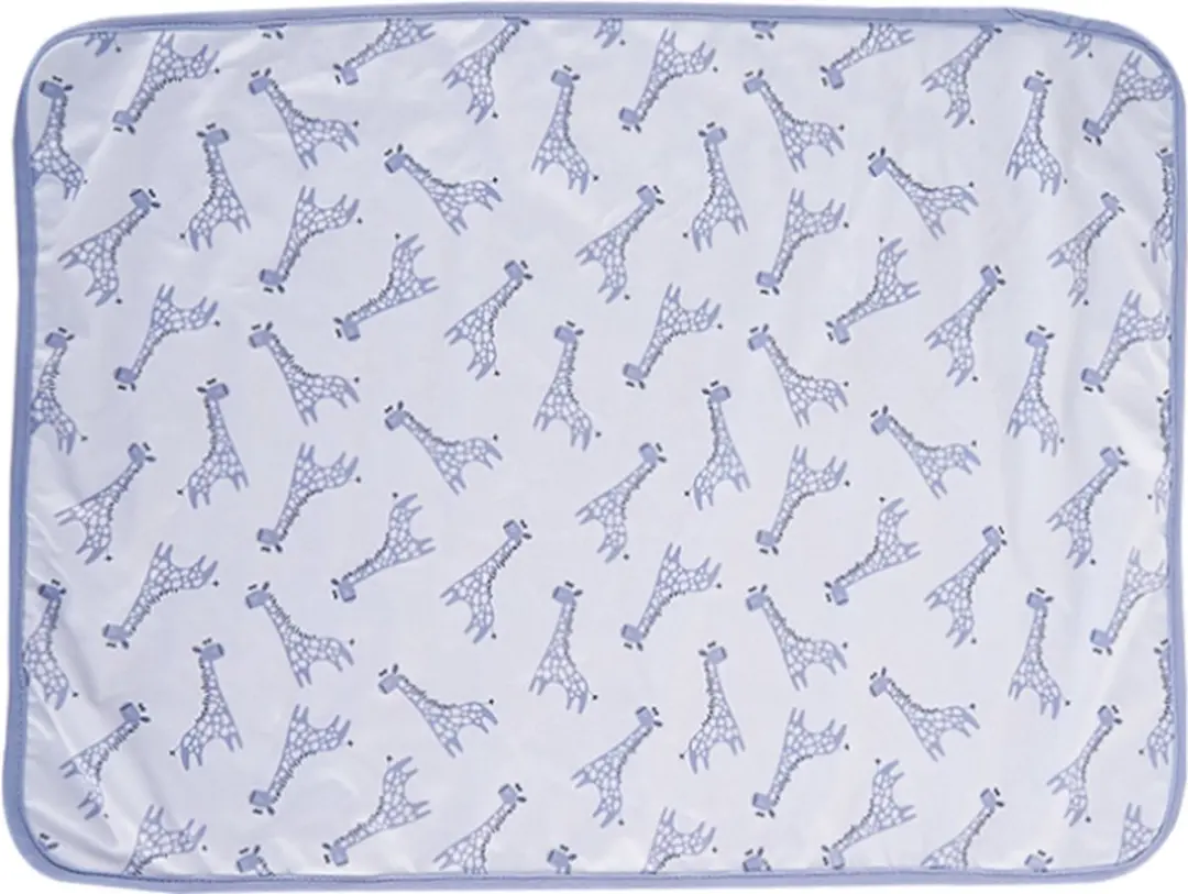 HappyBear Verschoonmatje Blue Giraffe 50x70cm