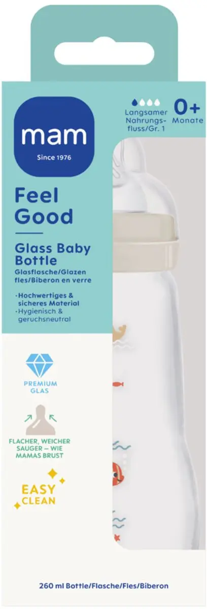 MAM Feel Good Glass Babyfles 260ml