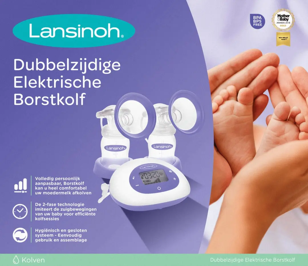 Lansinoh Dubbele Elektrische 2-in-1 Borstkolf - Wit