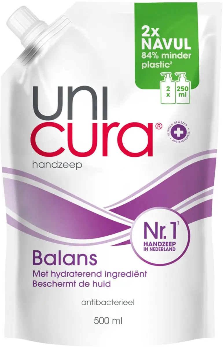Unicura Antibacteriële Handzeep Navulling 500ml