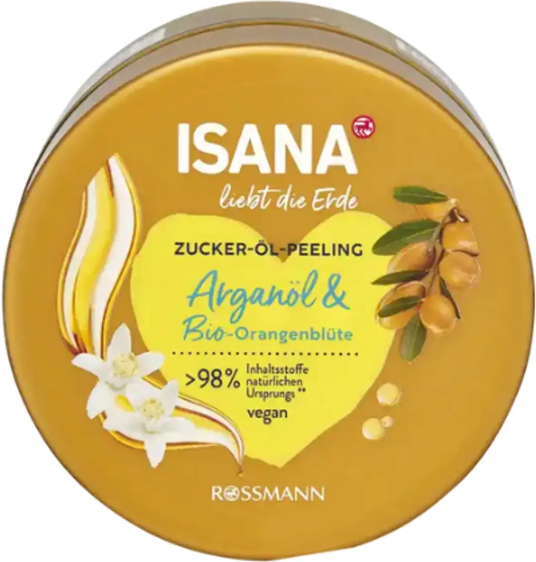 Isana Suikerpeeling Arganolie & Bio-Sinaasappelbloesem 230g