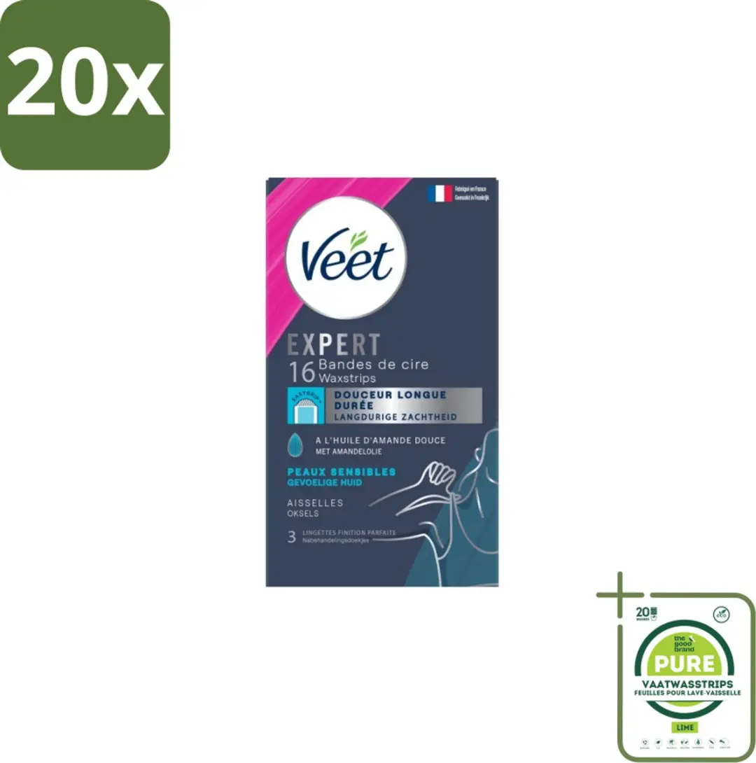 Veet Expert Gevoelige Huid Ontharingsstrips Oksels