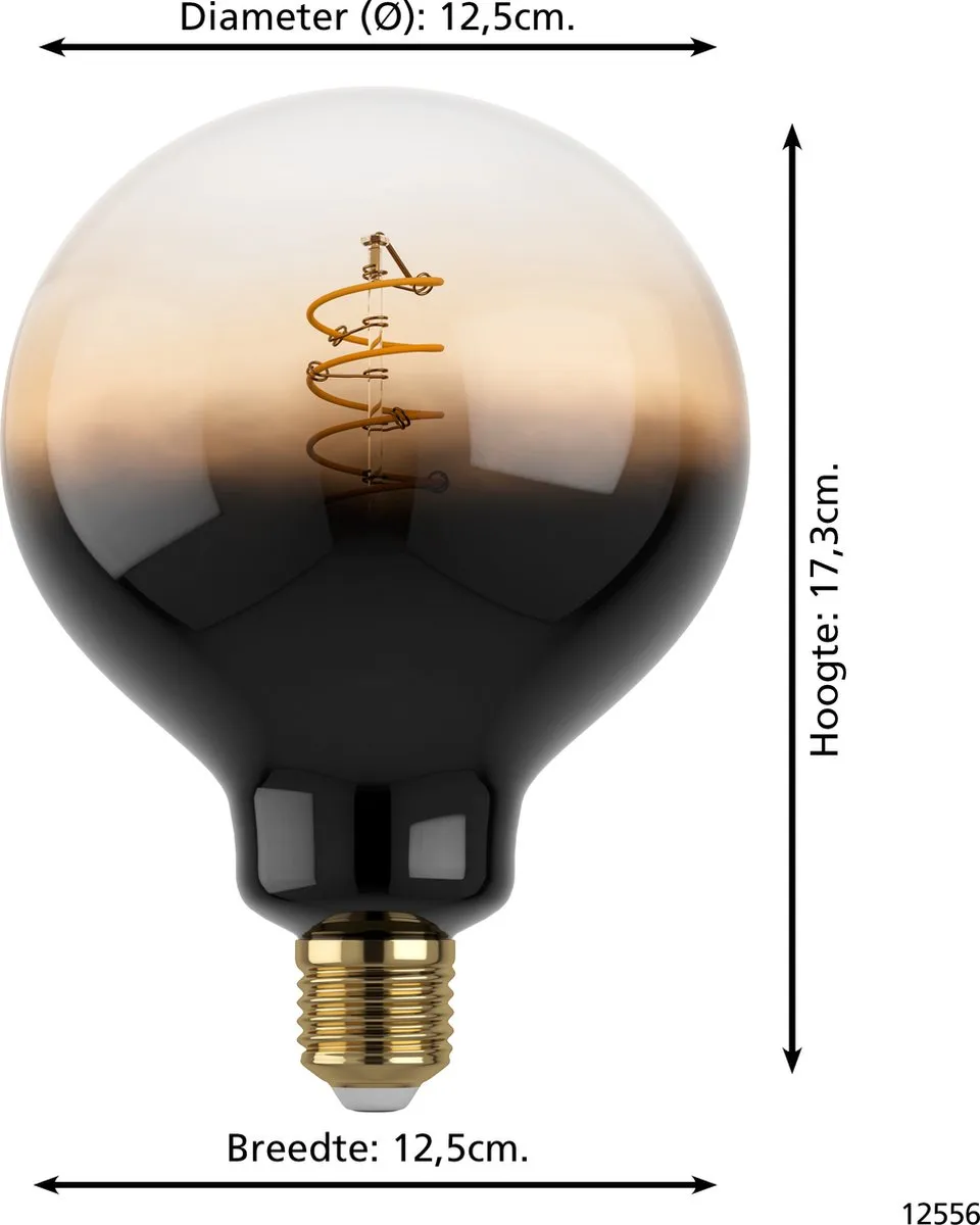 Eglo LED Lamp E27 G125 Zandkleur 1700K - 4W - afbeelding 6 van 6