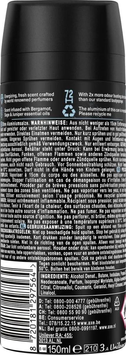 Axe Aqua Bergamot Douchegel & Deo Spray - 2x300ml + 2x150ml