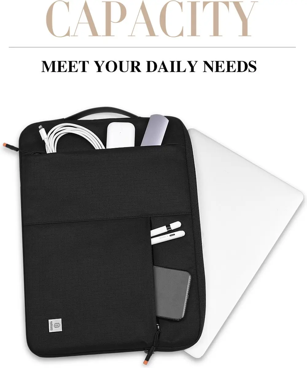 Fonu.nl Laptoptas 16 Inch - 3 Vakken - Zwart