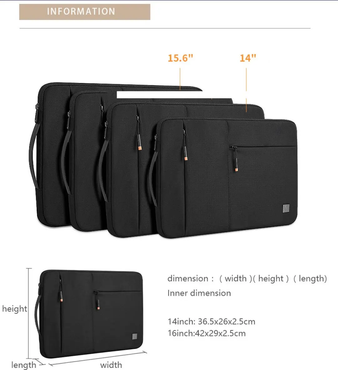 Fonu.nl Laptoptas 16 Inch 8570 - Grijs - 3 Vakken