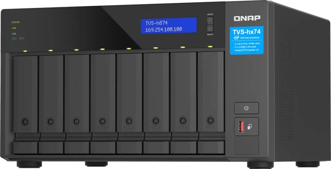 QNAP TVS-H874T-I7-32G NAS - 32GB - Zwart