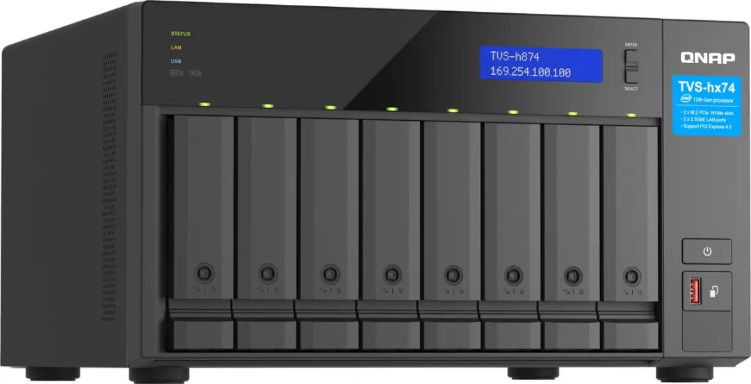 QNAP TVS-H874T-I7-32G NAS - 32GB - Zwart