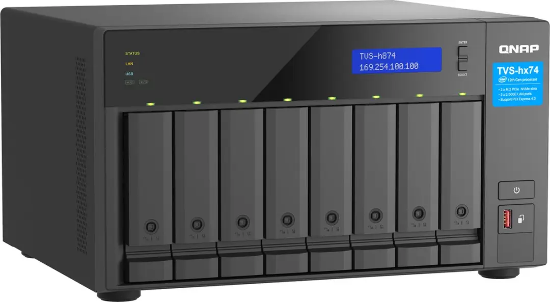 QNAP TVS-H874T-I7-32G NAS - 32GB - Zwart