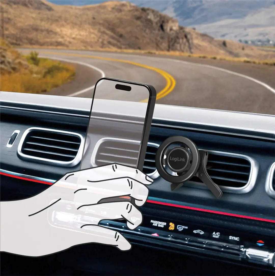 Logilink AA0167 Telefoonhouder Auto 360° Draaibaar - Zwart