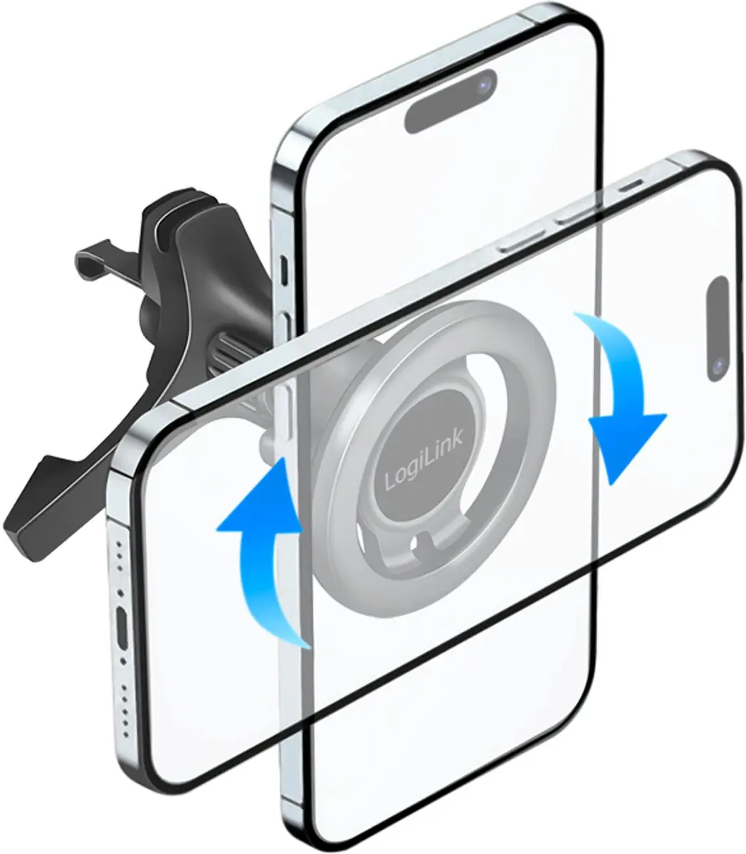 Logilink AA0167 Telefoonhouder Auto 360° Draaibaar - Zwart