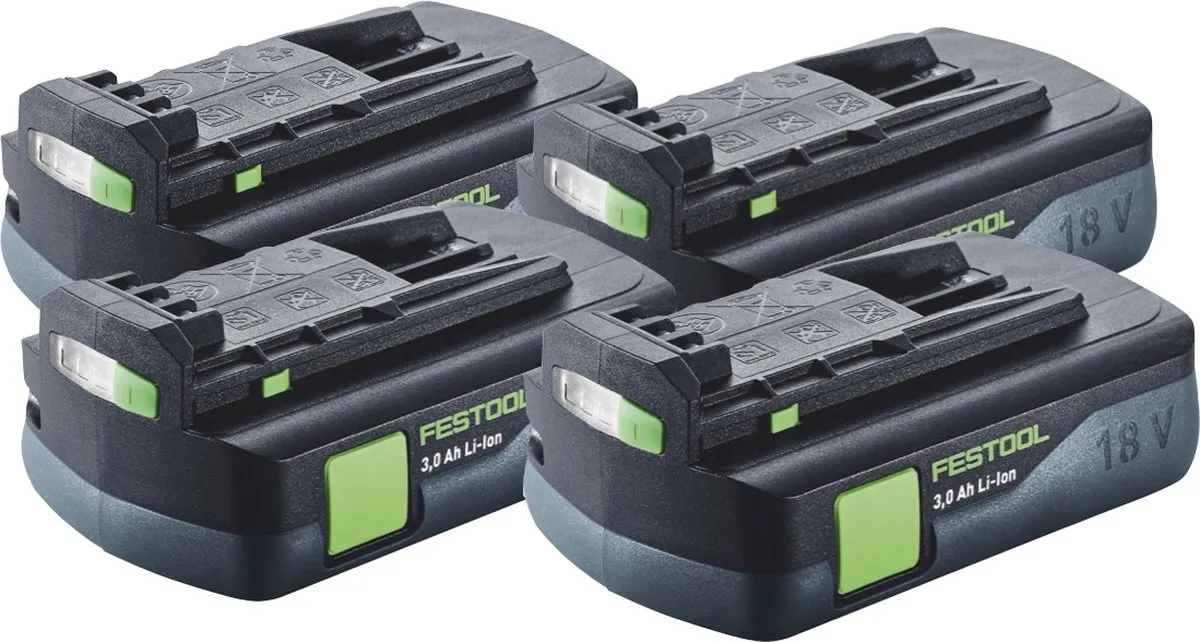 Festool BP 18 Li 3,0 C Accu Set 4x - 3000mAh