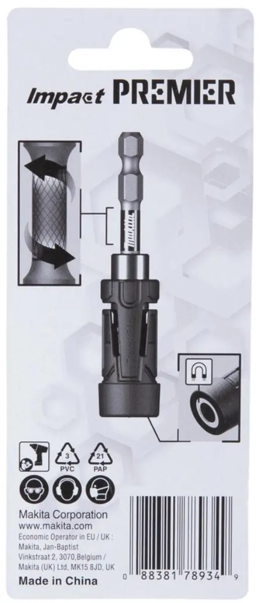 Makita E-20270 MagBoost Torsiebithouder 1/4" - 80mm
