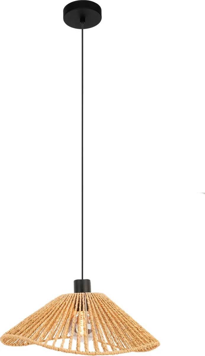 Eglo Lavister Hanglamp E27 - Ø39cm - Zwart/Bruin