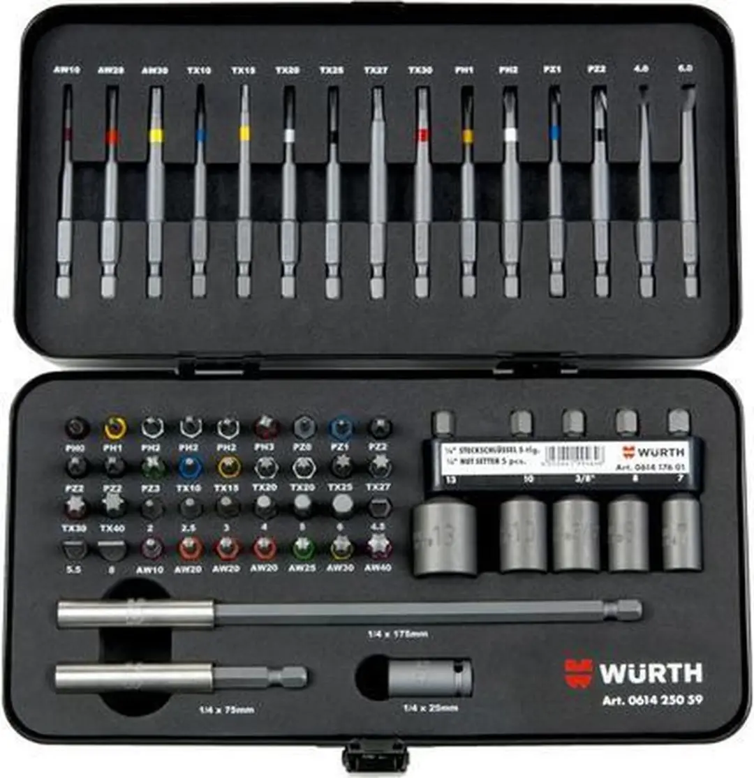 Würth Bitassortiment 1/4 inch 59-delig