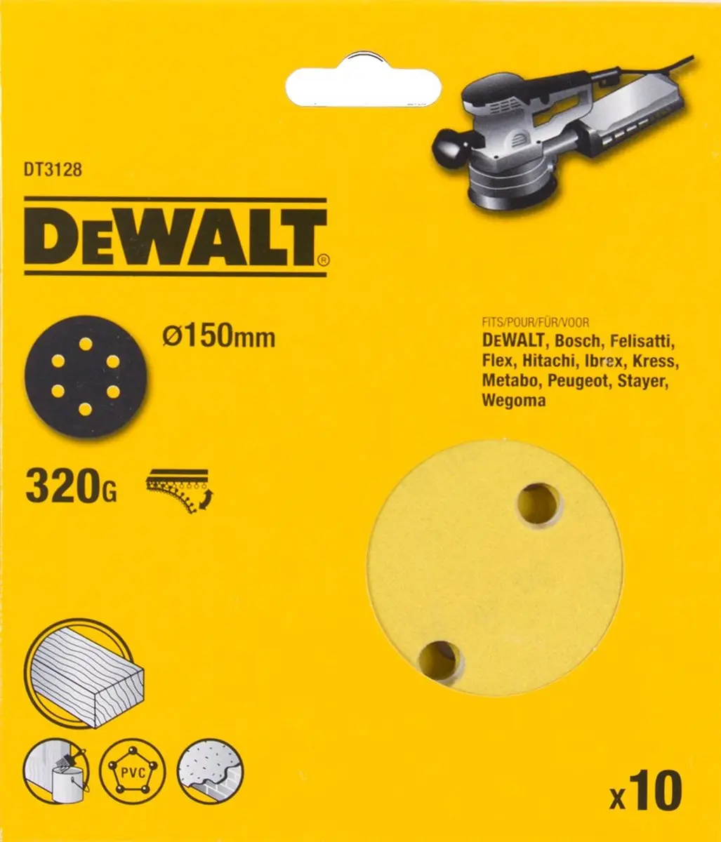 DeWalt DT3128 P320 Schuurschijf 150mm