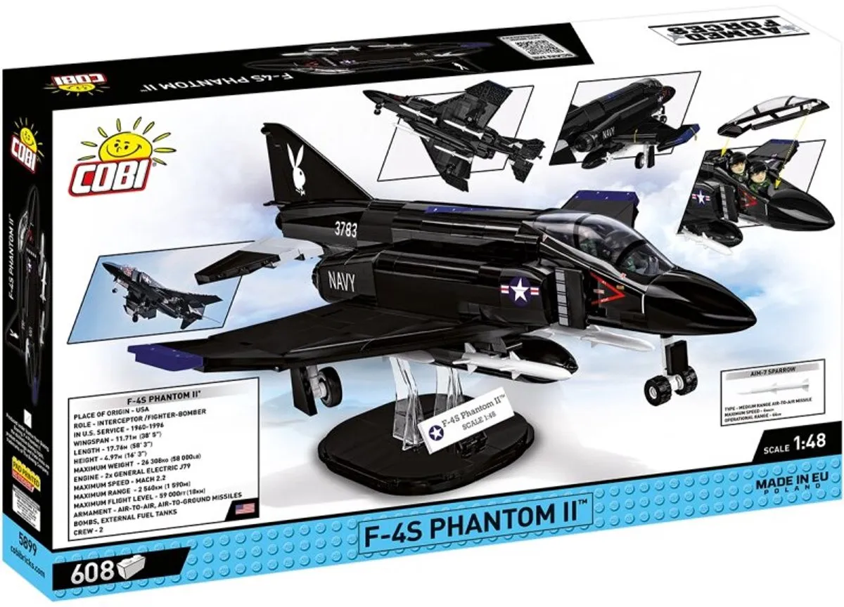 Cobi F-4S Phantom II Bouwset 1:48 - 608 Onderdelen - Meerkleurig