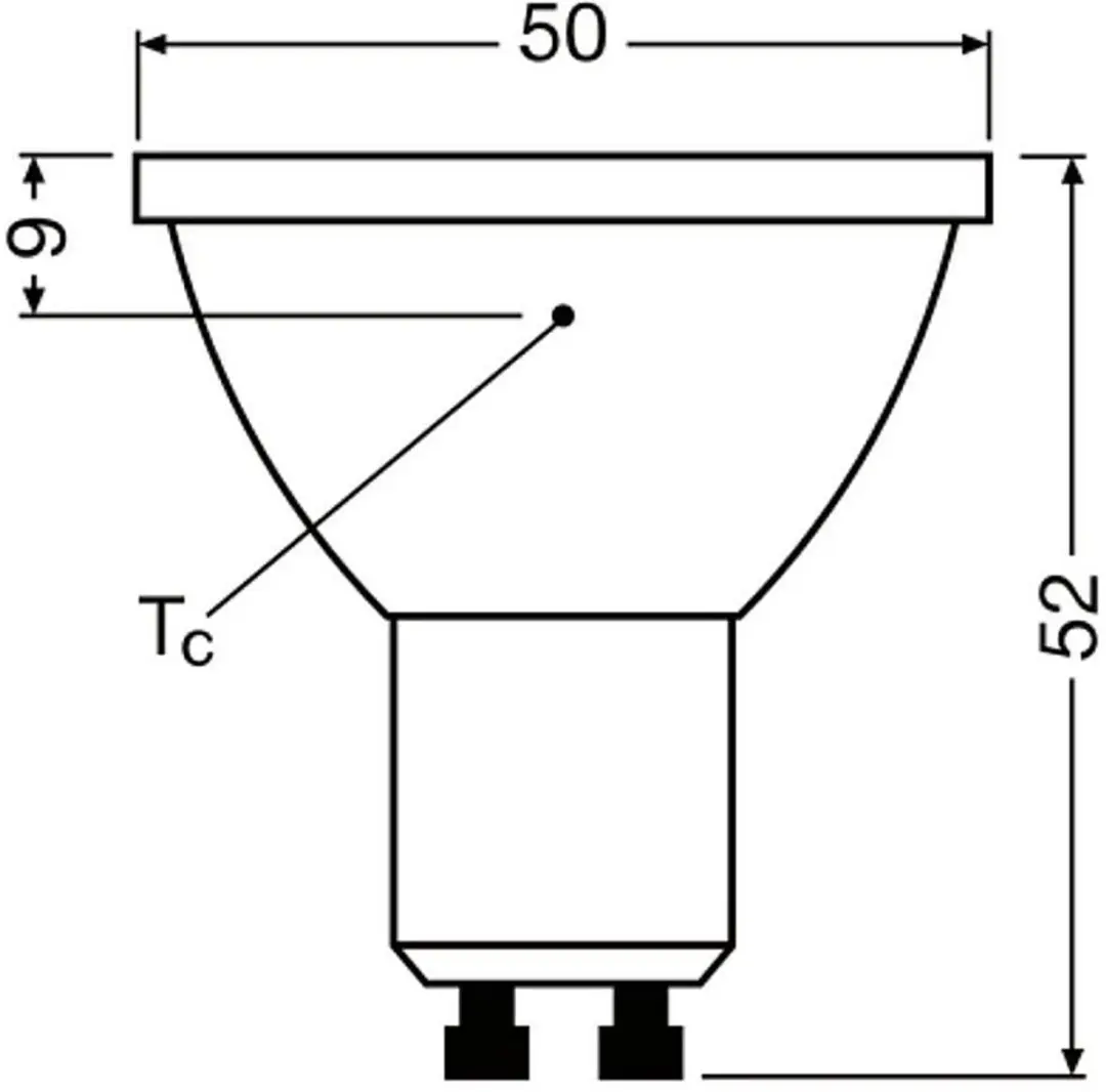 LEDVANCE LED Spot GU10 PAR16 8W 750lm - Rookglas - afbeelding 3 van 4