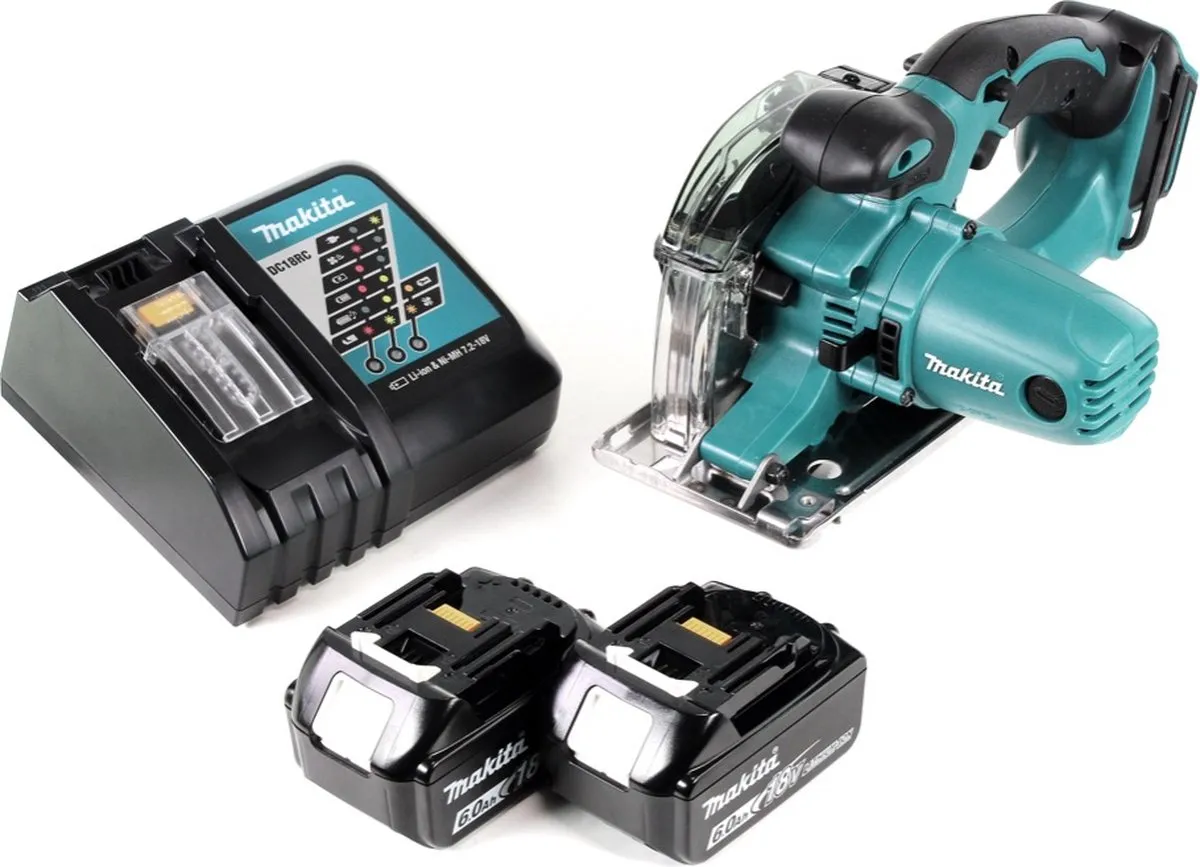 Makita DCS 552 RG 18V Accu Metaalzaag 136mm - 2x 6,0Ah + Lader - afbeelding 5 van 5