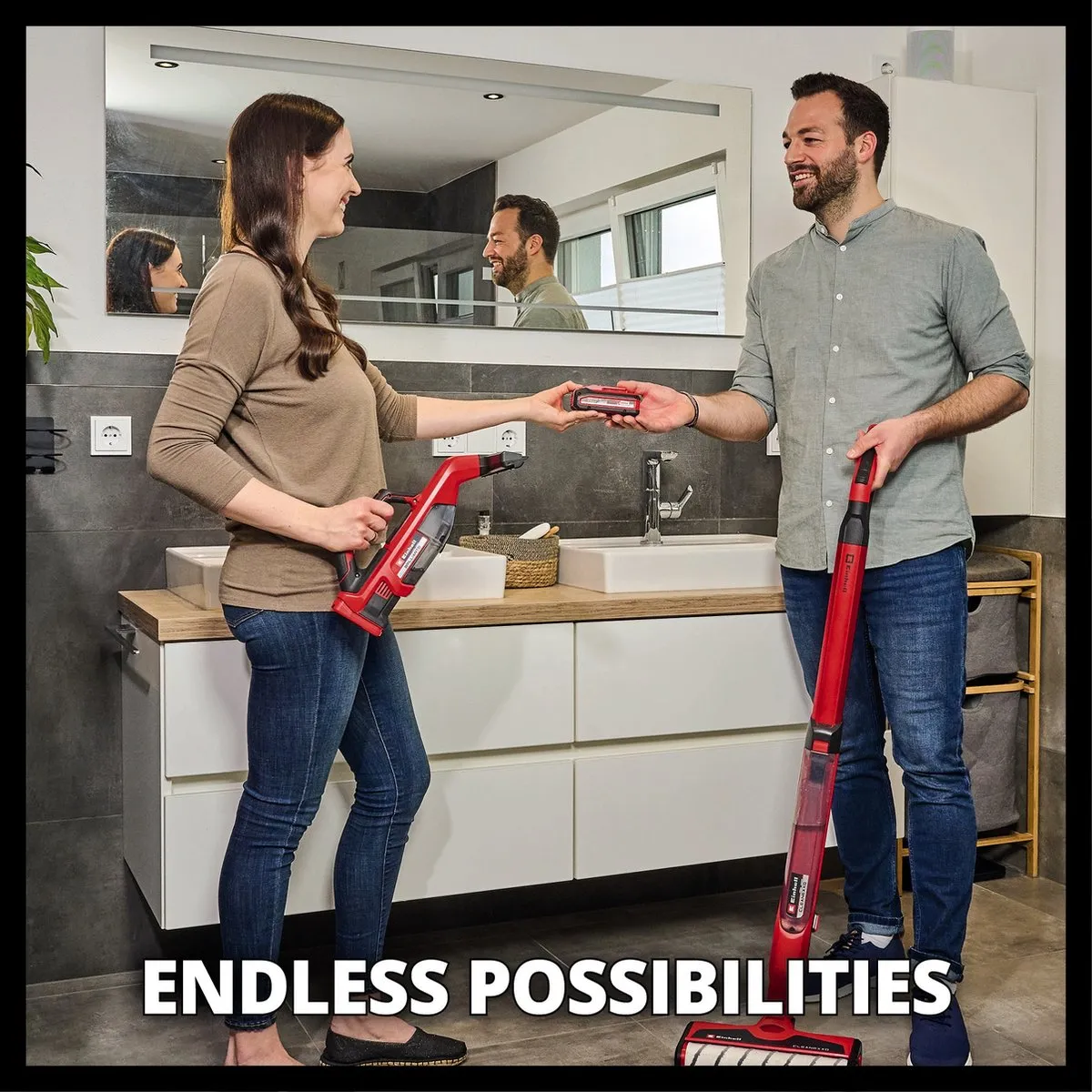 Einhell CLEANEXXO Li Solo Accu Vloerreiniger 18V - 29cm - Rood/Zwart