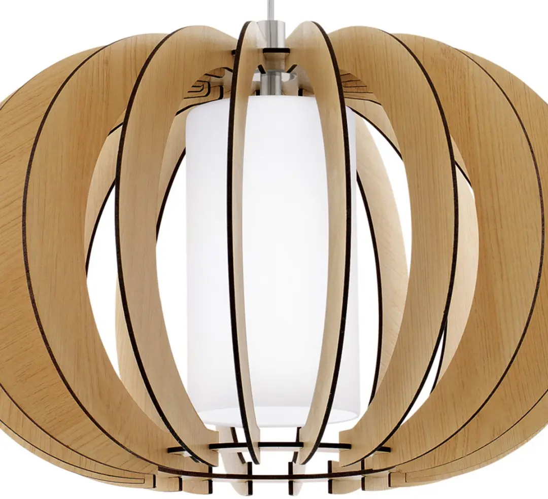 Eglo Stellato 1 Hanglamp - Ø40cm Nikkel-Mat Ahorn