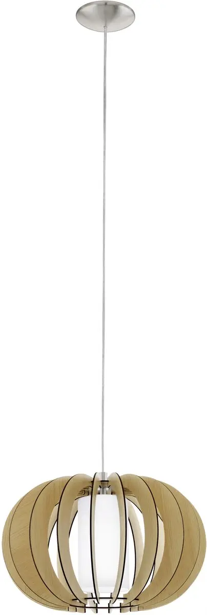 Eglo Stellato 1 Hanglamp - Ø40cm Nikkel-Mat Ahorn