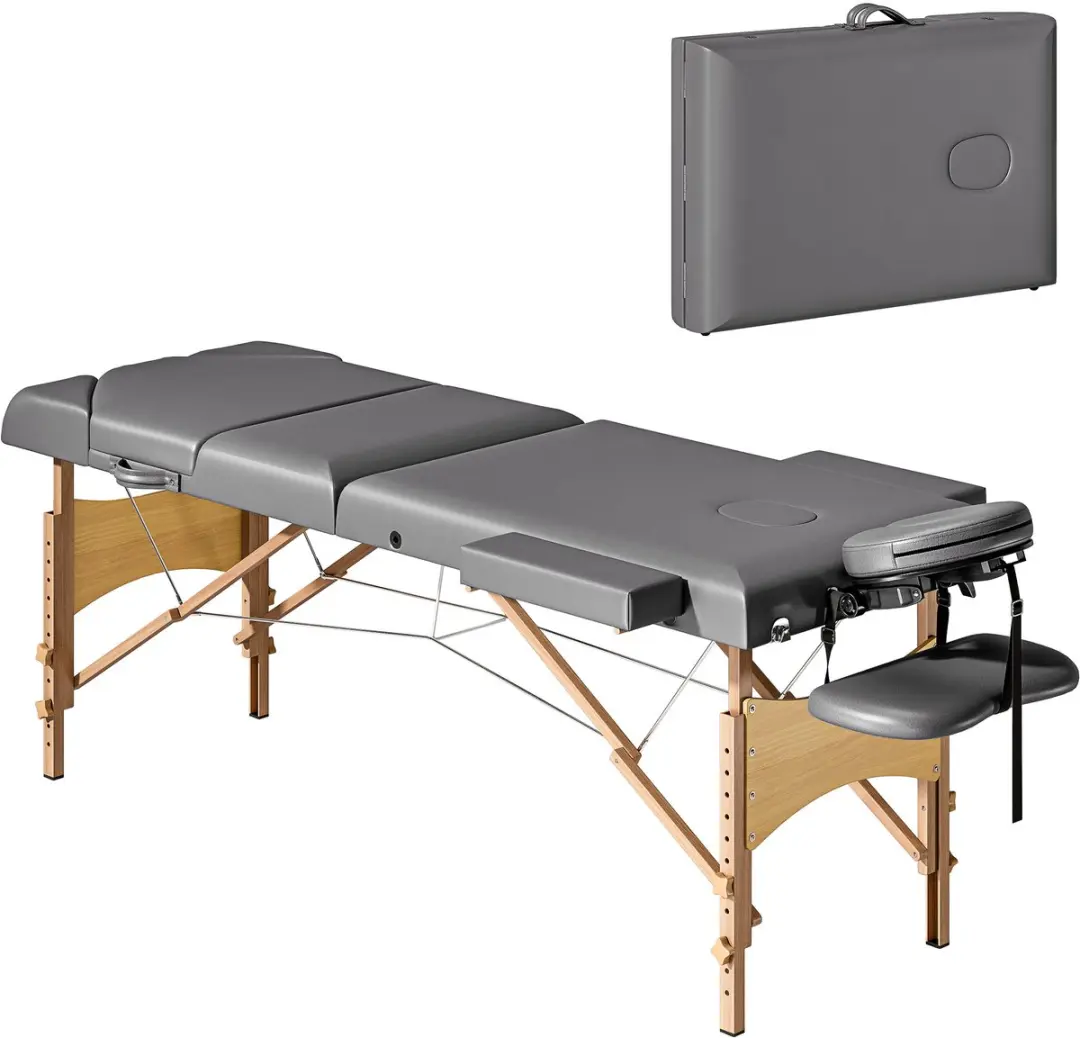 Homcom Massagetafel Beukenhout 215x60x89cm