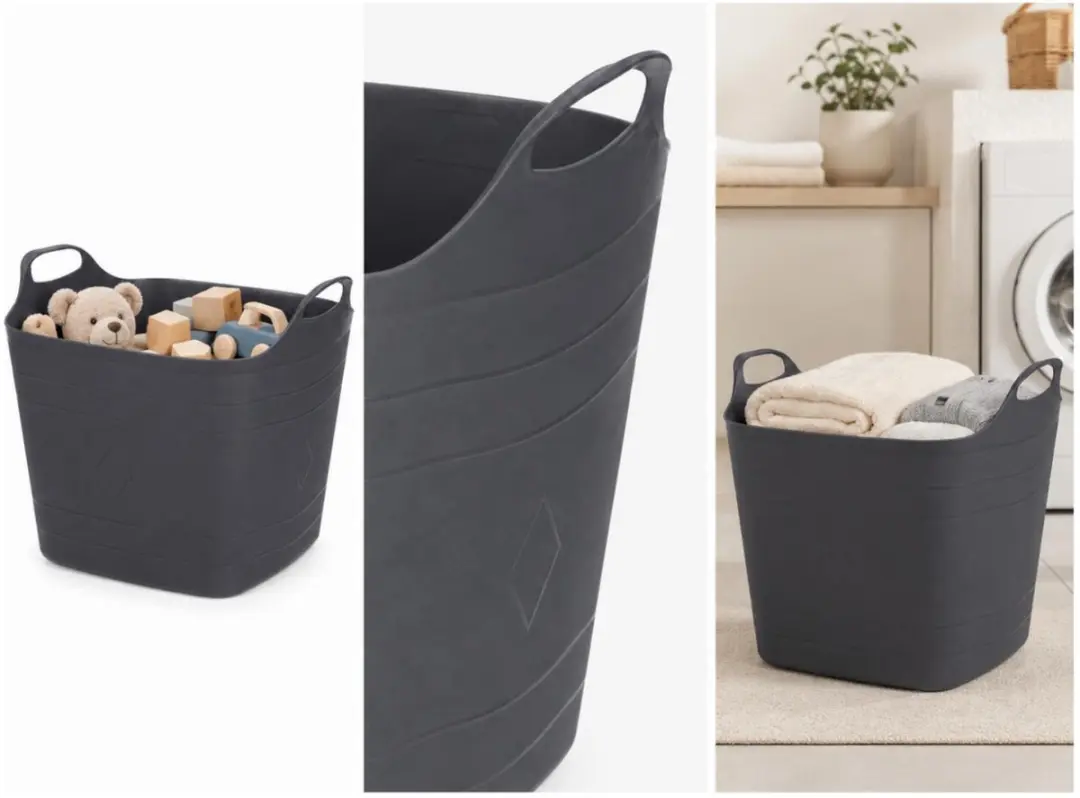 Excellent Houseware Flexibele Emmer 2x - 15L - Zwart
