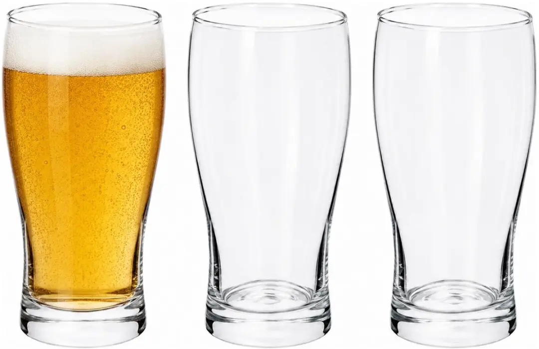 Excellent Houseware Bierglazen Set 6x 550ml - Half Hoog - Transparant