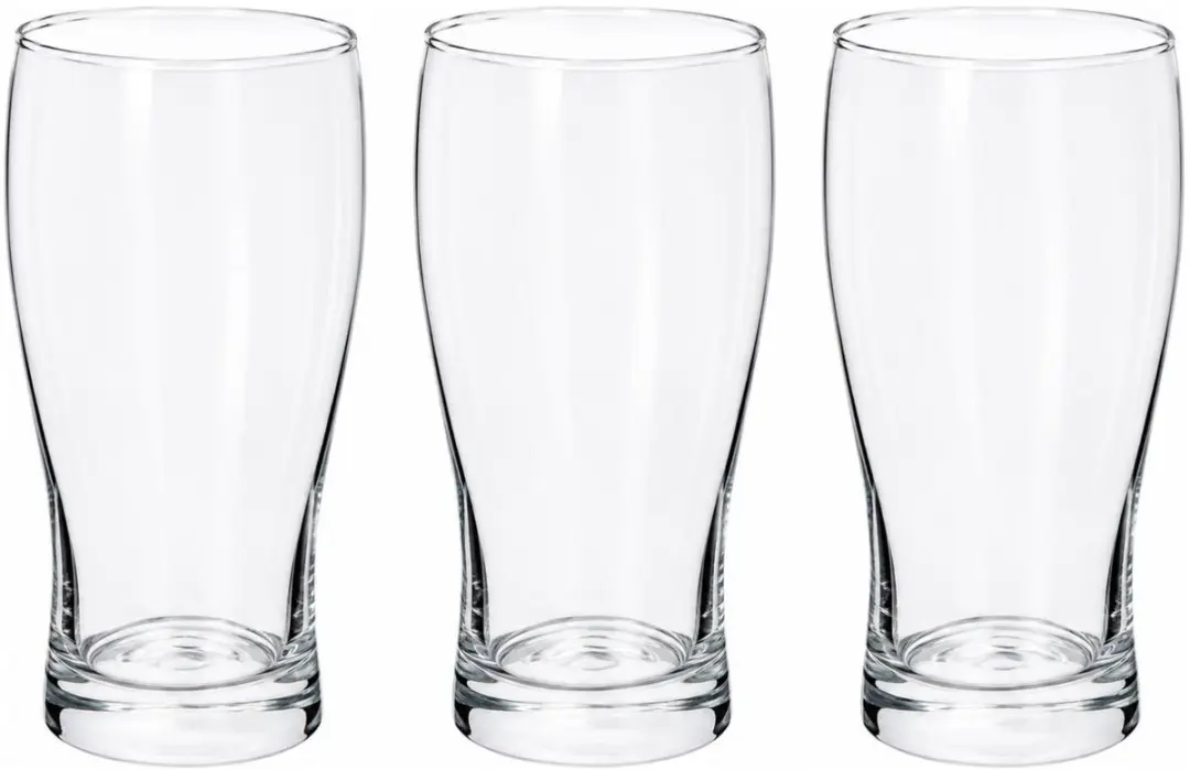 Excellent Houseware Bierglazen Set 6x 550ml - Half Hoog - Transparant