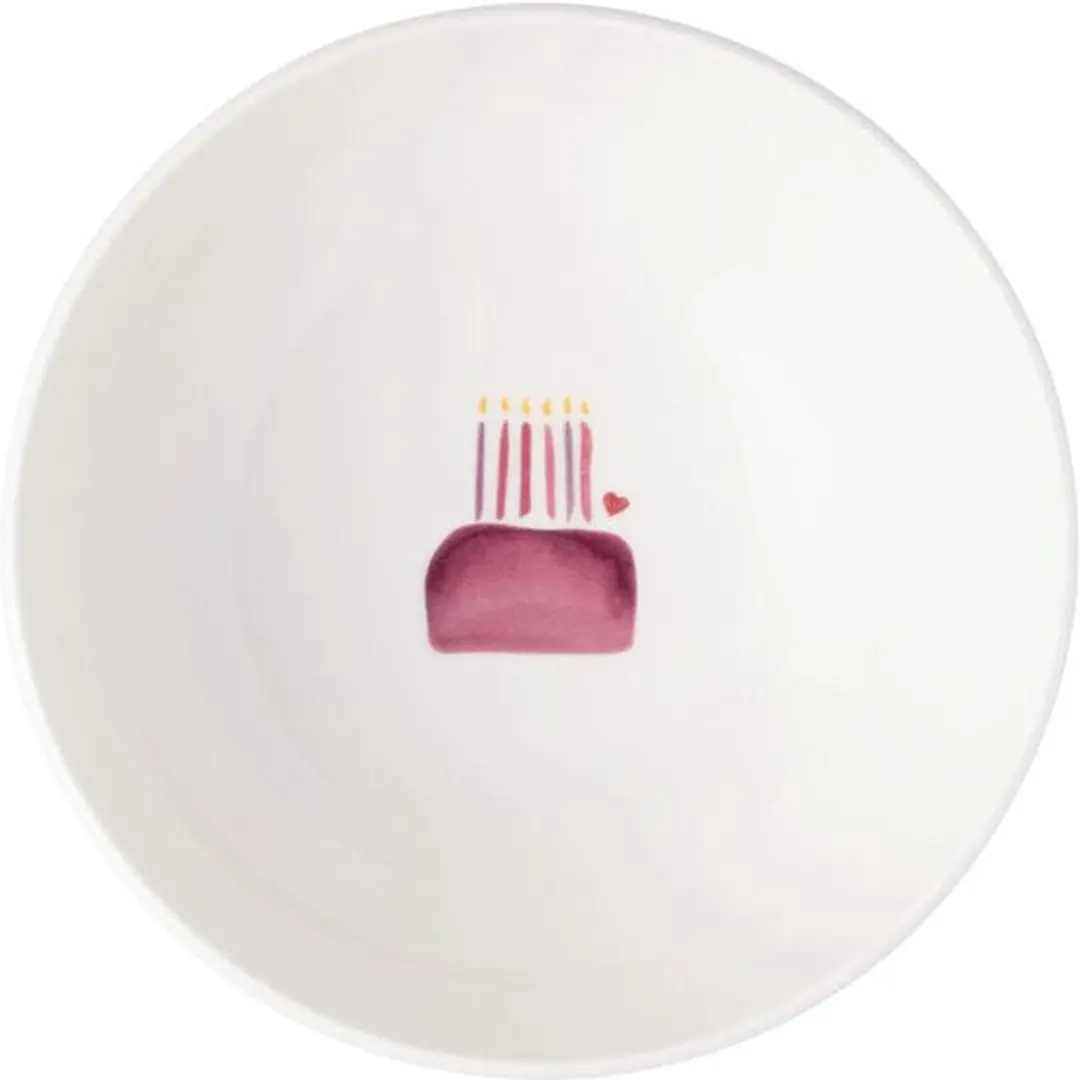 Villeroy & Boch With Love Happy Birthday Kommen - 4 Stuks Wit