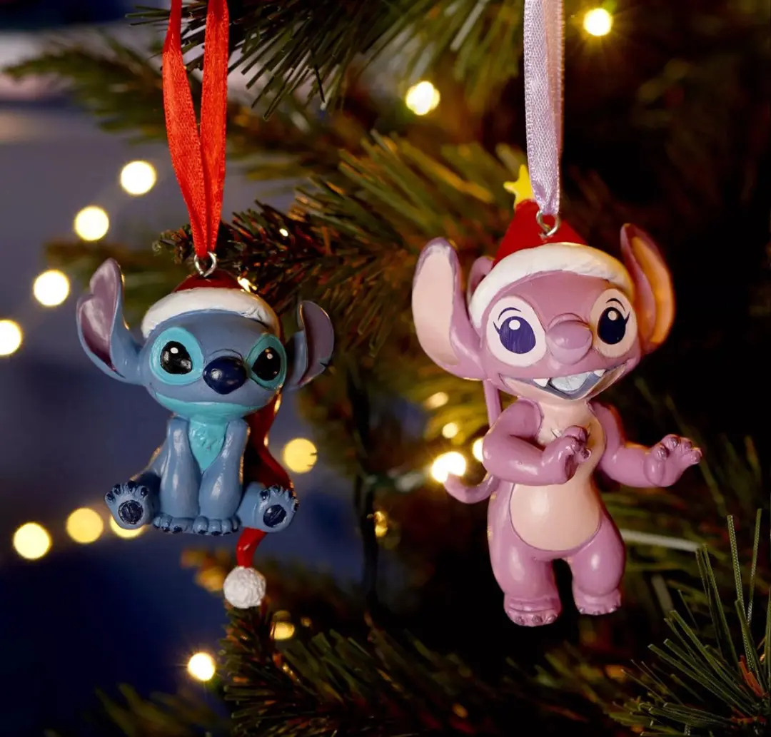 Disney Stitch & Angel Ornamenten - 2 Stuks - Meerkleurig