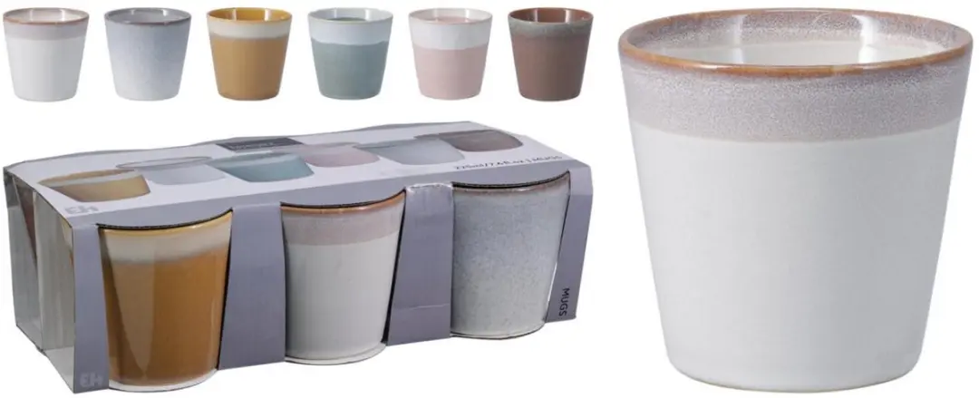 Excellent Houseware Clay Mokken - 12 Stuks - 225ml