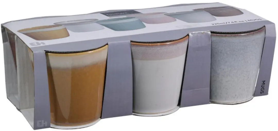 Excellent Houseware Clay Mokken - 12 Stuks - 225ml